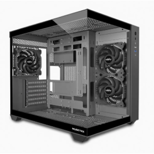 Support 270 Full View Acrylic Tempered Glass Black Computer Case